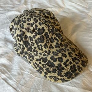Leopard print ball cap